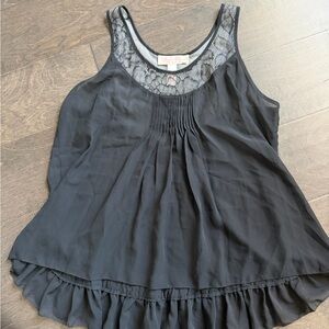 Oscar de la Renta Black Lace Camisole